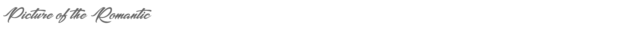 Sample characters Picture of the Romantic Font
